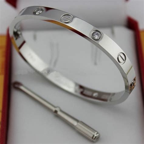 cartier love bracelet white gold replica|cartier love bracelet duplicate.